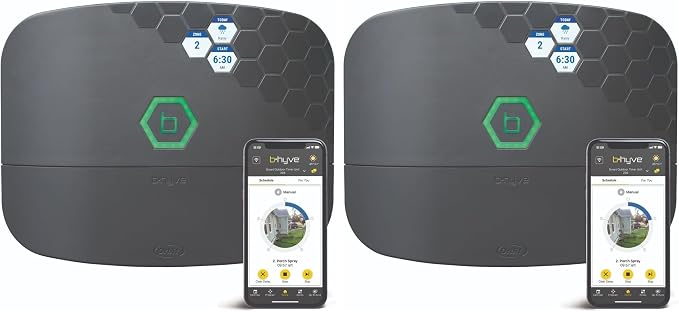 Orbit 57985 B-hyve XR 8-Zone Smart Indoor/Outdoor Sprinkler Controller (Pack of 2)