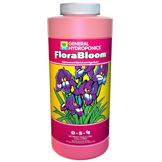General Hydroponics FloraBloom 0-5-4 Plant Food, Part of FloraSeries Advanced Nutrient System for Plants, 16 oz.