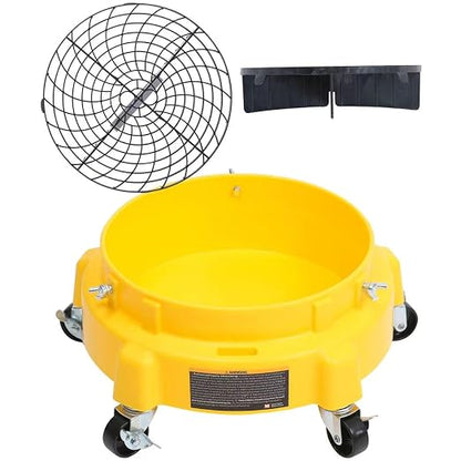 MaxWorks 50978 Car Wash Bucket Dolly – Rolling 5-Gallon Bucket Holder with Removable Debris Catcher & 5 Locking Wheels – Ideal for Washing, Waxing, Polishing & Detailing