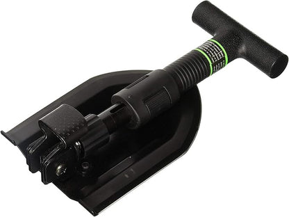 Schrade Delta Class Pay Dirt Shovel 1 lbs with Folding Capabilities, Durable 3Cr Steel, Black Oxide Finish for Outdoor Exploring, Hiking
