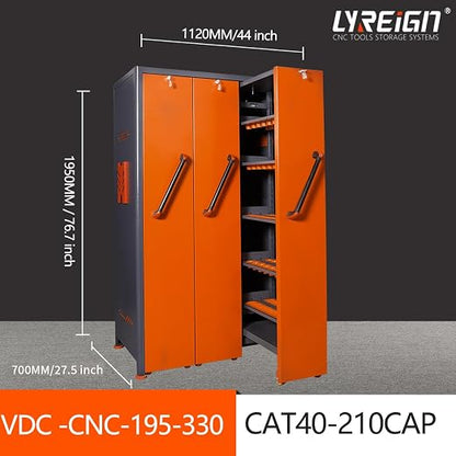 CAT/BT40 Large Capacity CNC Tool Storage Cabinet, CNC Tool Holder Vertical Drawer Cabinet for Warehouse Workshop Factory Garage Machining Centers