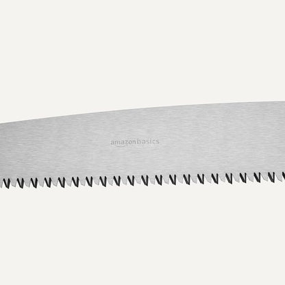 Amazon Basics Pruning Saw with 3-Sided Teeth, 10" Folding Blade, Hand Saws for Tree Trimming and Wood Cutting