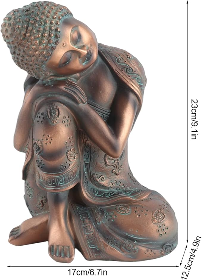 Joyzan Buddha Statue, Hug Knee Seated Statues Home Decor Buddah Decoration | Antique Zen Meditating Collectibles Figurines Meditation Spiritual Living Room Outdoor Patio Desk Yard Art Garden Hindu