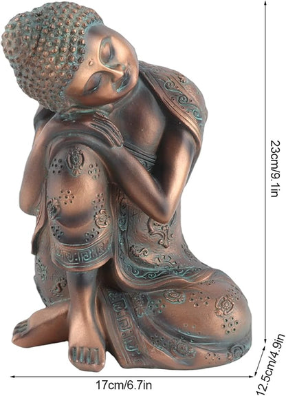 Joyzan Buddha Statue, Hug Knee Seated Statues Home Decor Buddah Decoration | Antique Zen Meditating Collectibles Figurines Meditation Spiritual Living Room Outdoor Patio Desk Yard Art Garden Hindu