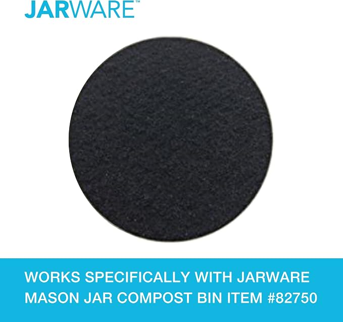 Jarware Mason Jar Lid, Stainless Steel Compost Lid For Wide Mouth Mason Jars, With 4 Charcoal Filters