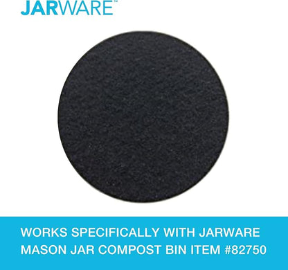 Jarware Mason Jar Lid, Stainless Steel Compost Lid For Wide Mouth Mason Jars, With 4 Charcoal Filters