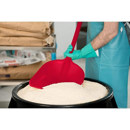 SPARTA 41076EC05 Plastic Sanitary Shovel, Food Safe Plastic Shovel For Commerical Kitchens, 11 Inches, Red, (Pack of 3)