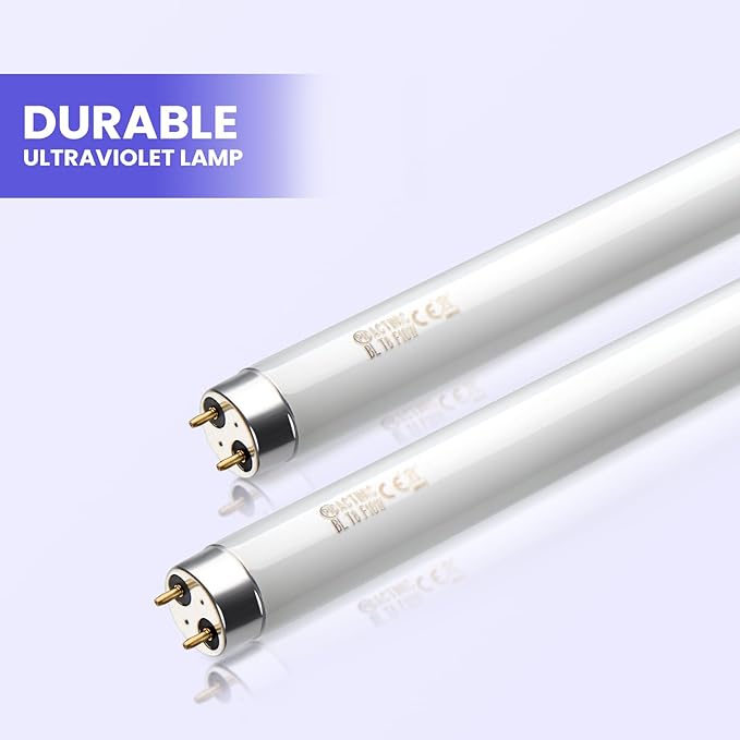 LiBa Bug Zapper Replacement Bulb 10W 2-Pack, UV Lamp for 20W Indoor Zapper | 10W UV replacement tubes, restore insect attraction, easy to install, 2-pack