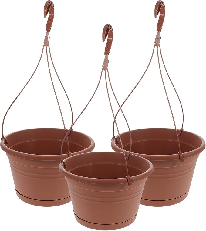 3Pcs Hanging Hanging Plant Pot Basket with Drainage Holes for Home Balcony Pots
