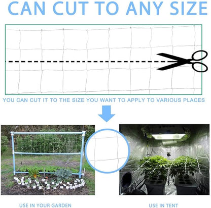 Heavy Duty Green Trellis Netting Roll - 47''x328' Plastic Plant Green Trellis Net for Climbing Plants