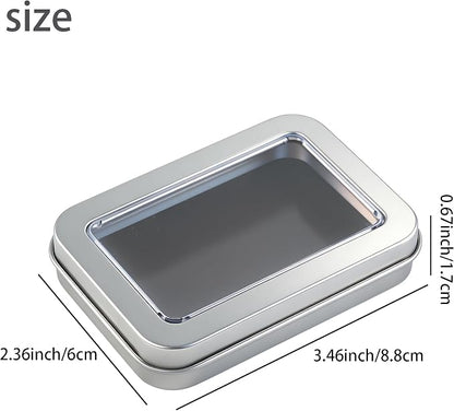 2Pcs Magnetic Needle Case with Transparent Lid, Holder Needles Pins Needlepoint Scissors Under 3.26inch/8.3cm, Magnet Storage Box for Sewing Craft Knitting Embroidery Organizer