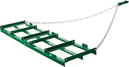 VEVOR Drag Harrow, 6 ft Heavy Duty Tow Behind Drag Harrow with Adjustable Bars & 72 in Chain, Driveway Grader Landscape Rake for ATV, UTV, Tractor, Mower Tow Behind Yard Lawn Leveling Tool