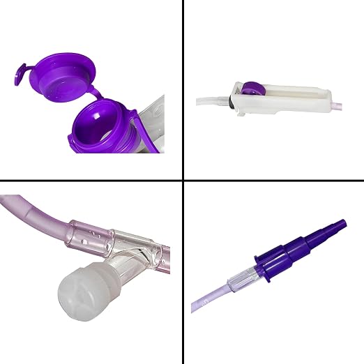 Double-Pocket Style，Water Drip Bags,Nutrition Bag Fluid Dripper Supply with Large Bore & Tube，1200ml with Flush Feeding Bag