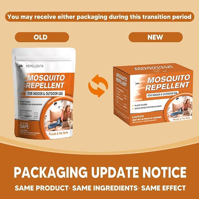 SCFKAOF Mosquito Repellent Outdoor Patio, Mosquito Deterrent for Yard, Indoor Mosquito Repellent Balls, Mosquito Repeller for Patio, Keep Mosquito Away, Covers 120 Sq. Ft, 60 Days Protection-8 Packs