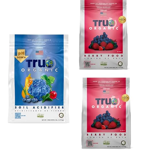 True Organic Soil Acidifier + Two Berry Foods Bundle - CDFA, OMRI Listed for Organic Gardening – Organic Fertilizer Set