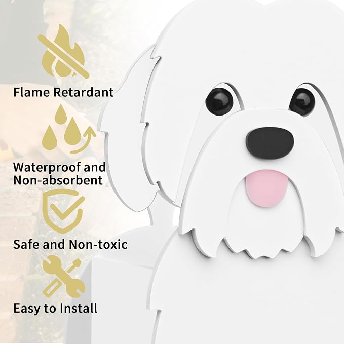 Shih Tzu Dog Planter, Pet Shape Garden Pots Plant Pots for Indoor/Outdoor Gardens Decoration, Cute, Surprise Gifts/Souvenirs for Pet Lovers