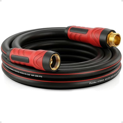 Short Garden Hose 10ft x 5/8", NON-EXPANDABLE Heavy Duty Premium Flexible Water Hose, No Kink, Leakproof, Lightweight Hybrid Hose with Male to Female Fittings for Household&Backyard