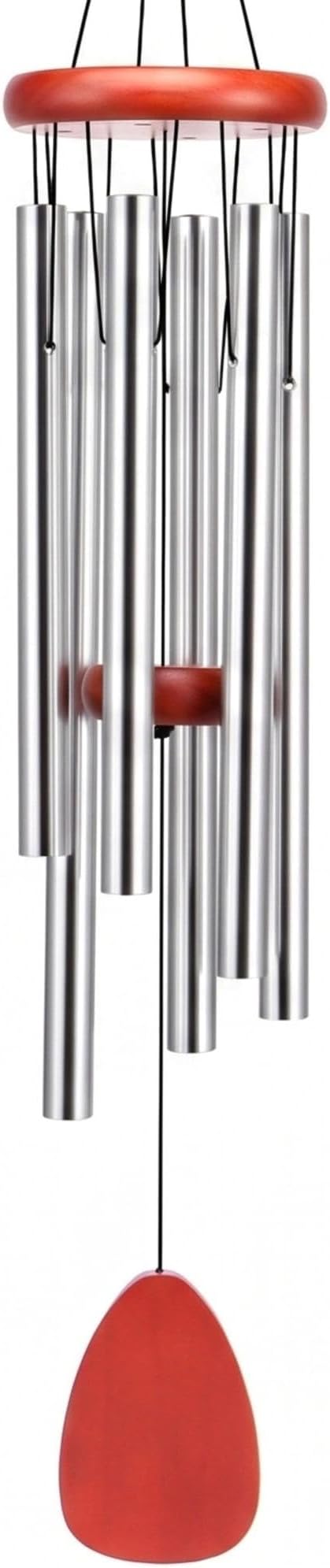 Classic Silver Wind Chimes for Outside Soothing Melodic Wind Chime 26" to Create a Zen Atmosphere. Sympathy/Memorial Gift, Indoor Outdoor Garden Patio Decoration