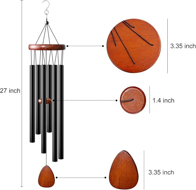 Outdoor Memorial Wind Chimes | Perfect housewarming gift for neighbors, suitable for porch and yard decoration.