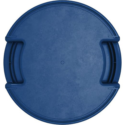 SPARTA Bronco Waste Container Trash Container, Round Trash Bin for Disposal, 10 Gallons, Blue, (Pack of 6)
