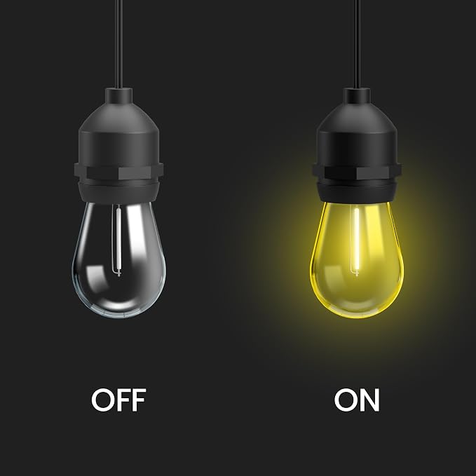 Feit Electric 24ft LED String Light, Color Changing, 3000K Bright White, 15,000-Hour Lifetime, Heavy-Duty 18/2 Cord for Outdoor Use Only, Linkable, Remote Control Included, SL24-12/RGBW/WFIL