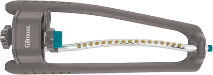 Gilmour Adjustable Rectangular Lawn Sprinkler, Water Sprinkler for Large Area Coverage, Hose Sprinkler for Lawn and Garden, Gray