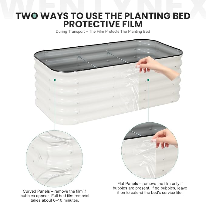4×2×1.4FT Galvanized Raised Garden Bed Outdoor, Metal Raised Garden Bed Kit, Large Planter Raised Beds, 3 In1 Modular Raised Planter Box Outdoor,Raised Beds for Gardening for Vegetables Flowers Herbs