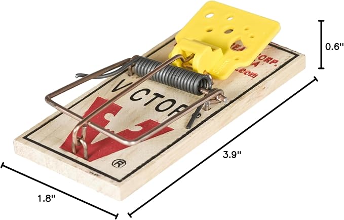 Victor Mouse Traps, 12-Pack Plastic Pedal Snap Traps, FSC Certified Wood | Indoor Rodent Control Reusable Mousetraps for Mice Pest Control Effective Instant Kill