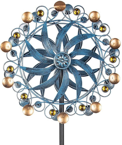 Stargarden Wind Spinner, Retro Wind Spinner Outdoor Metal Pinwheels | 63 * 13 Inch Kinetic Windmill for Yard and Garden Decor