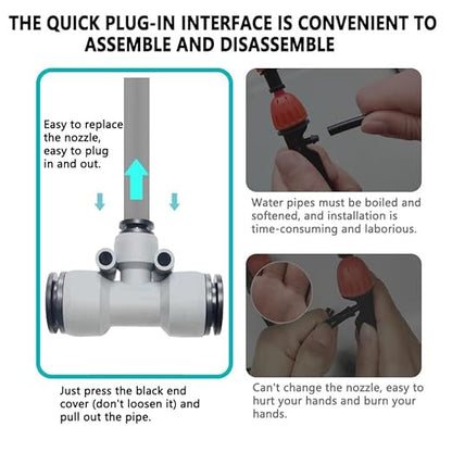 65.5 FT Drip Irrigation Kits,Quick Connector Automatic Irrigation System,with Replaceable Bending Dropper,atomizing Copper Nozzle for Watering System for Garden Plant Lawn Patio. (20M+15Nozzles)