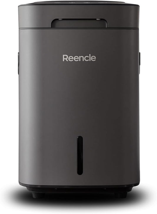 Reencle Prime Electric Composter - 14L Kitchen Composter, Decomposes Up to 2.2 lbs Food Waste Daily, Odorless Indoor Composting with Whisper-Quiet Technology & Rapid Decomposition (Silver)
