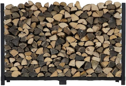 Woodhaven 6-Foot Firewood Rack Outdoor – American Brand – 1/3 Cord Capacity Raised Lumber Storage Rack – Keeps Wood Dry & Ready – Heavy-Duty Steel, Lifetime Structural Warranty (Without Cover)