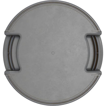 SPARTA Bronco Waste Container Trash Container, Round Trash Bin for Disposal, 10 Gallons, Gray