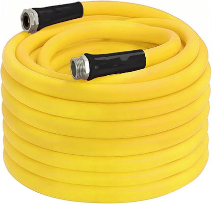 5/8 in x 75ft Garden Hose Triple Layer,All Weather Hybrid Water Hose,Lightweight,Kink Free.Flexible Garden Hose with 3/4'' Aluminum Fittings,Watering Equipment for Outdoor, Backyard, Lawn