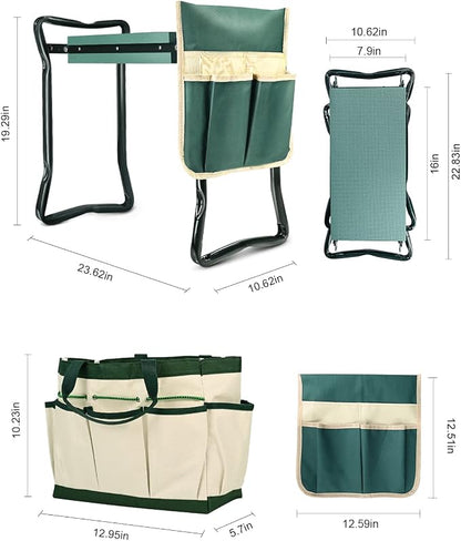 KVR Garden Bench for Kneeling and Sitting Foldable Garden Kneeler and Seat Heavy Duty, Gardener Gifts Ideas for Women Mom Grandma