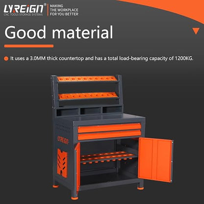 CAT/BT40 Large Capacity CNC Tool Storage Cabinet, CNC Tool Holder Vertical Drawer Cabinet for Warehouse Workshop Factory Garage Machining Centers