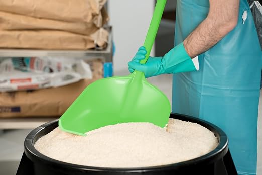 SPARTA 41076EC75 Plastic Sanitary Shovel, Food Safe Plastic Shovel For Commerical Kitchens, 11 Inches, Lime