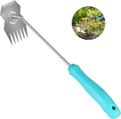 Garden Weed Pulling Tool,Weeder Tool,Garden Tools,Adopting Ergonomic Handle Design,Gardening Tools,Weed Puller Tool Suitable for Farm Planting(Blue Handle)