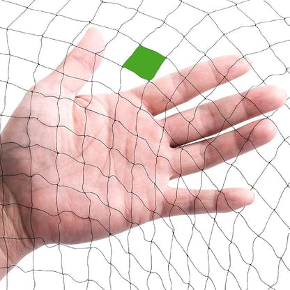 Mist Net Deep Pockets Nylon 110/2D 15mm Mesh Size Bird Netting,Invisible Net,Anti Wind System,Airport Bird Prevention (10x10 ft)