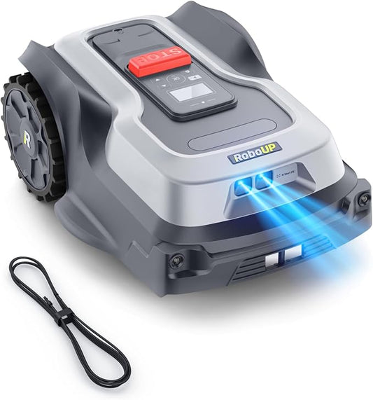 T1200Pro Wire-Free Robot Lawn Mower with RTK Extension Cable, Automatic Robot Mower for 0.37 Acre, RTK+Vision, AI Obstacle Avoidance, Adjustable Cutting Height Multi-Zone Mowing Robotic Mower