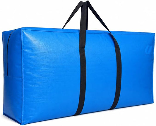 194 Gallon Extra Large Storage Bags, Jumbo Moving Storage Bags, Foldable Big Bue Waterproof Outdoor Patio Cushion Storage Bag, 68x30x22inch - 1PACK
