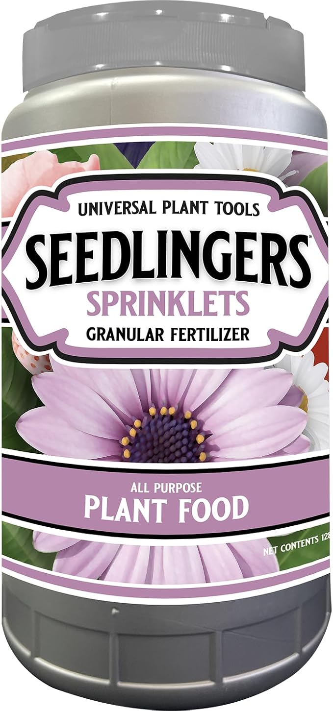 Seedlingers Sprinklets Granular Plant Food - Microbe-Rich Blend for Strong Roots & Better Plant Establishment - Gentle, Non-Burning Formula - Garden Beds & Landscape - 2.5 lb Shaker