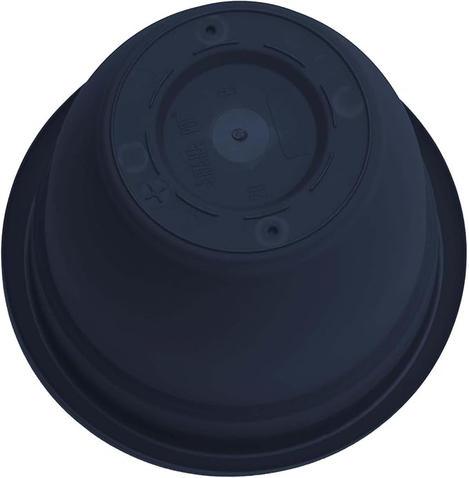 Bloem Ariana 20" Plastic Self-Watering Planter, Navy, 2-Pack | Self-watering disk at the bottom of each pot that acts as a water wick and reservoir for optimal plant health