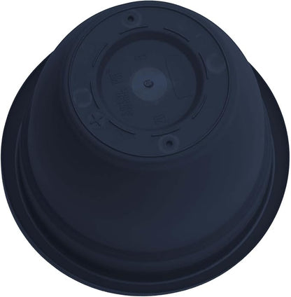 Bloem Ariana 20" Plastic Self-Watering Planter, Navy, 2-Pack | Self-watering disk at the bottom of each pot that acts as a water wick and reservoir for optimal plant health