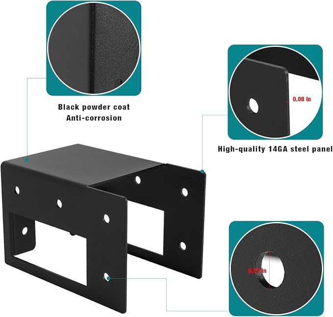 Firewood Log Storage Rack Bracket 8 Pack,Fireplace Wood Storage Holder,Indoor Outdoor Adjustable Heavy Duty Powder Coated Steel Holder with Wood Screws