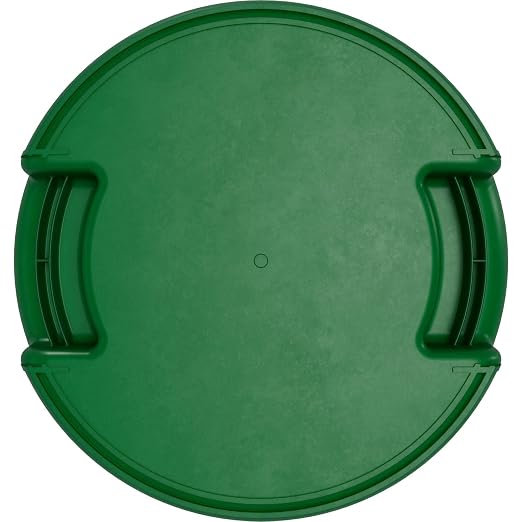 SPARTA Bronco Waste Container Trash Container, Round Trash Bin for Disposal, 10 Gallons, Green, (Pack of 6)