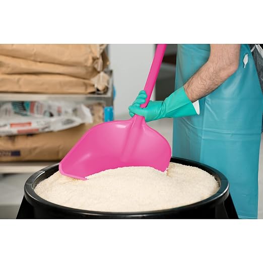 SPARTA 41076EC26 Plastic Sanitary Shovel, Food Safe Plastic Shovel For Commerical Kitchens, 11 Inches, Pink, (Pack of 3)