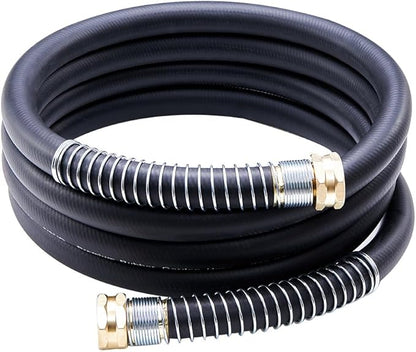 Guitrees Leader Garden Hose 10ft x 5/8", Heavy Duty Short Water Hose, Female to Female Fittings, Five Layered Braiding for Durability, 1000PSI Burst, 300PSI Working (Black)
