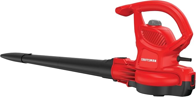 CRAFTSMAN Leaf Blower, Leaf Vacuum and Mulcher, 3-in-1 Backpack Blower, Up to 230 MPH, 12 Amp, Corded Electric (CMEBL700)