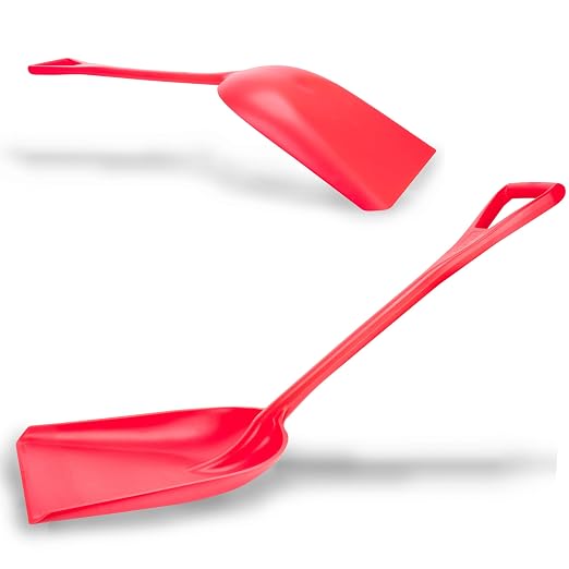 SPARTA Polypropylene Sanitary Shovel, One-Piece Food Handling Scoop, Commercial Kitchen and Bulk Ingredient Transfer Tool, 13.75" x 16.5" Scoop, Red (Pack of 3)